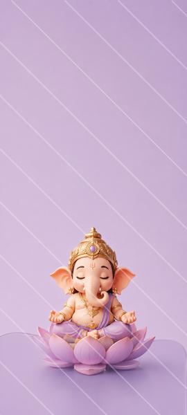 พระพิฆเนศนั่งดอกบัว