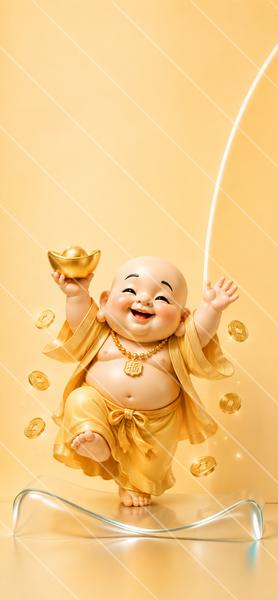 พระสังกัจจายน์น้อยเบิกบาน